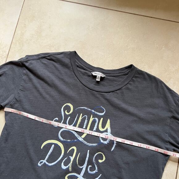Wildfox Charcoal 'Sunny Days' Graphic Tee Size M - Picture 9 of 11